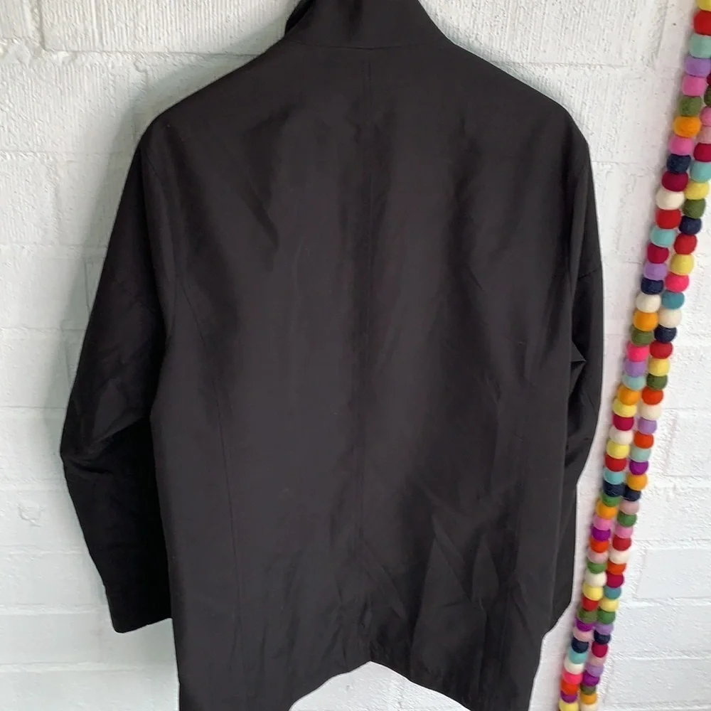 Alfani Zip Up Rain Shirt Black Jacket sz M